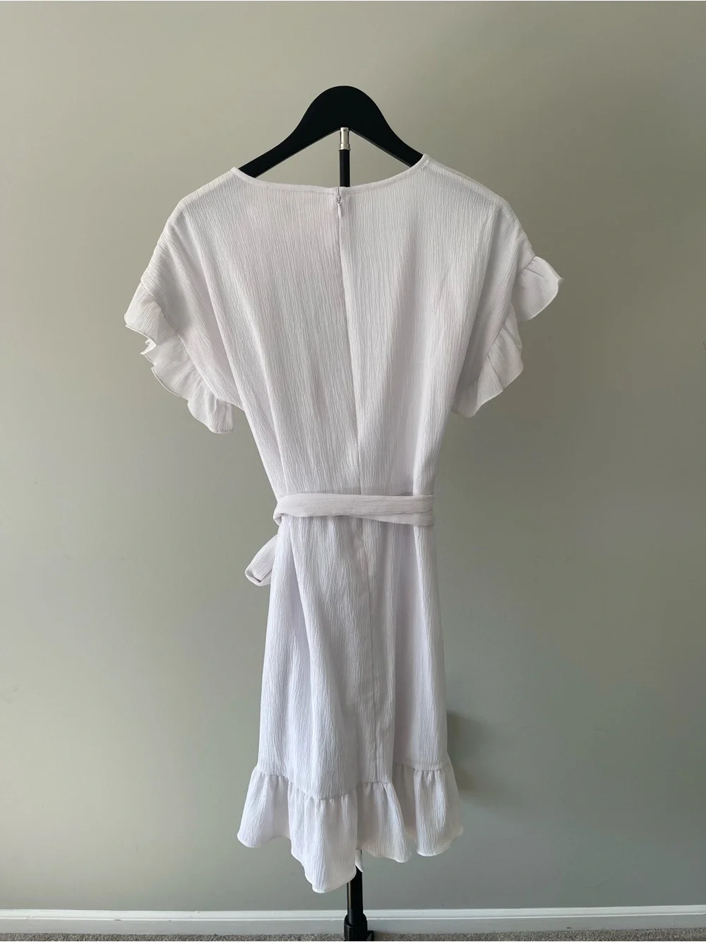 Michael Kors White Textured Crewneck dress